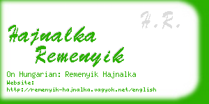 hajnalka remenyik business card